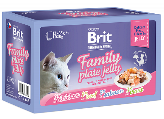 Cat Pouches Family Plate Jelly