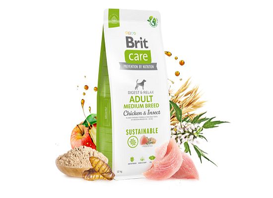 BRIT CARE Sustainable Dog Adult Medium CHICKEN & INSECT