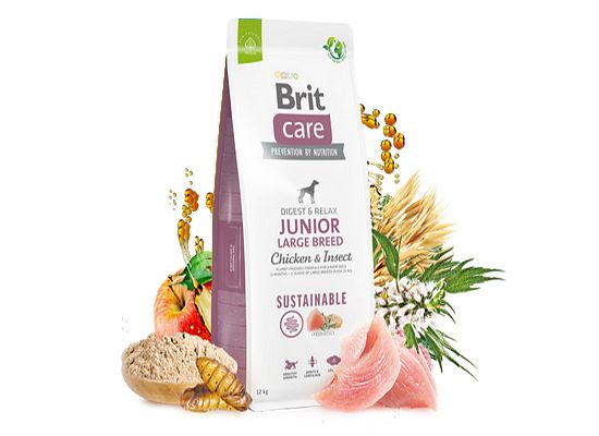 BRIT CARE Sustainable Dog Junior Large CHICKEN & INSECT