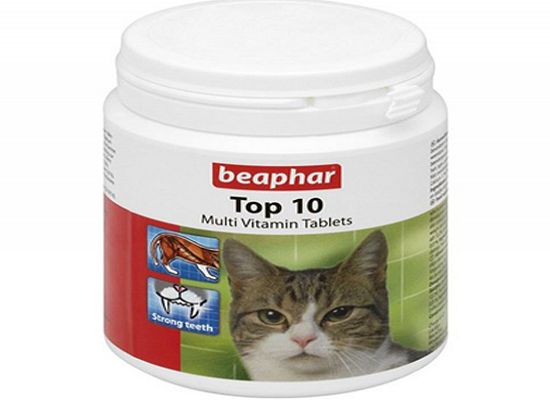Beaphar Top 10 Cat - Πολυβιταμίνες σε ταμπλέτες για γάτες 180Tabs