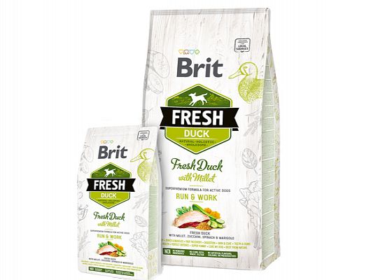 Brit Fresh Adult Run & Work. Duck with Millet