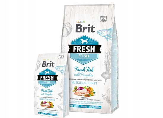 Brit Fresh Adult Large Muscles & Joints. Fish with Pumpkin