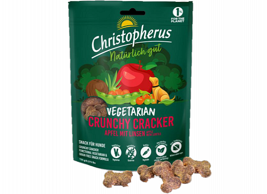 Dog Crunchy Cracker Vegetarian Apple with Lentils