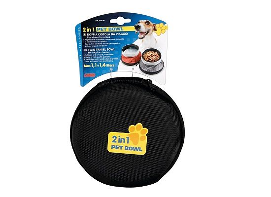 ΤΑΪΣΤΡΑΜΠΟΛ ΤΑΞΙΔΙΟΥ PET BOWL 2 ΣΕ 1 1100+1400 ml ΓΙΑ ΣΚΥΛΟ