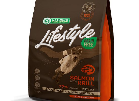 Nature’s Protection Lifestyle Grain Free Salmon with Krill – Adult small breeds