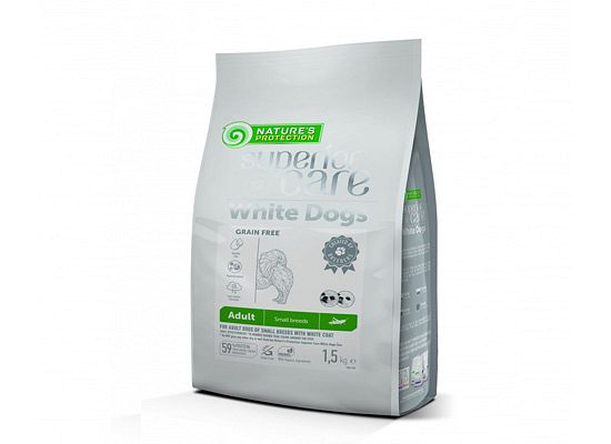 Nature’s Protection WHITE DOG WITH INSECT ADULT SMALL BREED GRAIN FREE