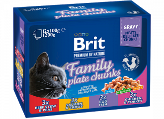 Cat Pouches Family Plate Chunks