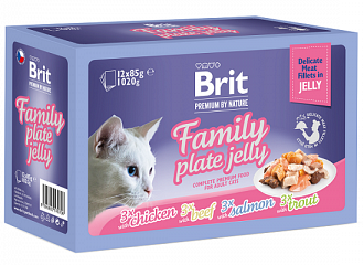 Cat Pouches Family Plate Jelly