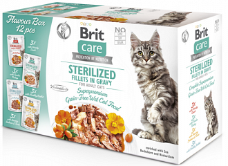 Cat Pouches Fillets In Gravy Sterilized Flavour Box